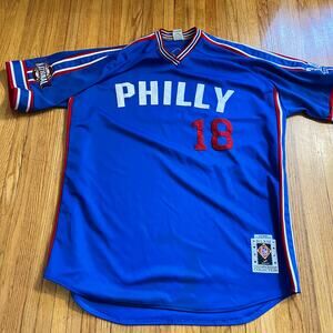 National Negro League Philly Jersey 1934 #18 Baseball Blue Shirt 3XL